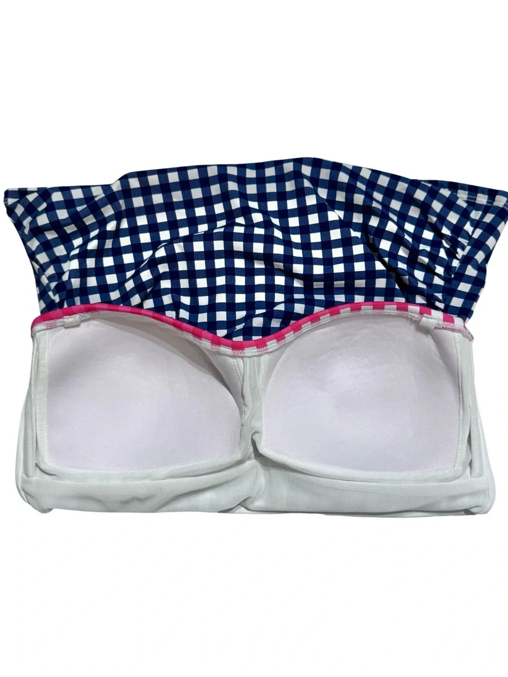 Tommy Bahama Summer Floral Gingham Bandeau Tankini Top